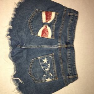 Denim shorts